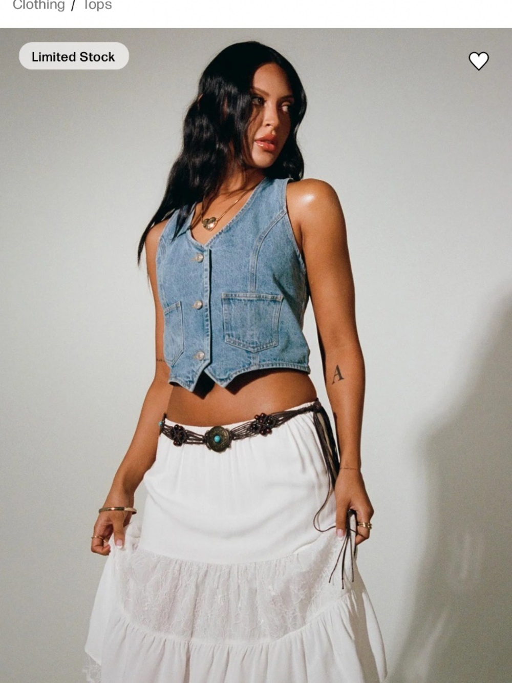 Princess Polly denim vest